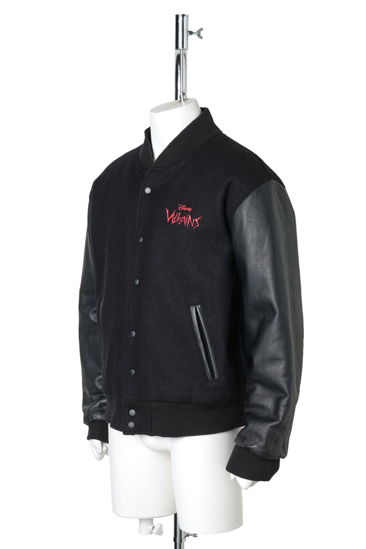 Disney Villains Embroidered Varsity Jacket / BLACK