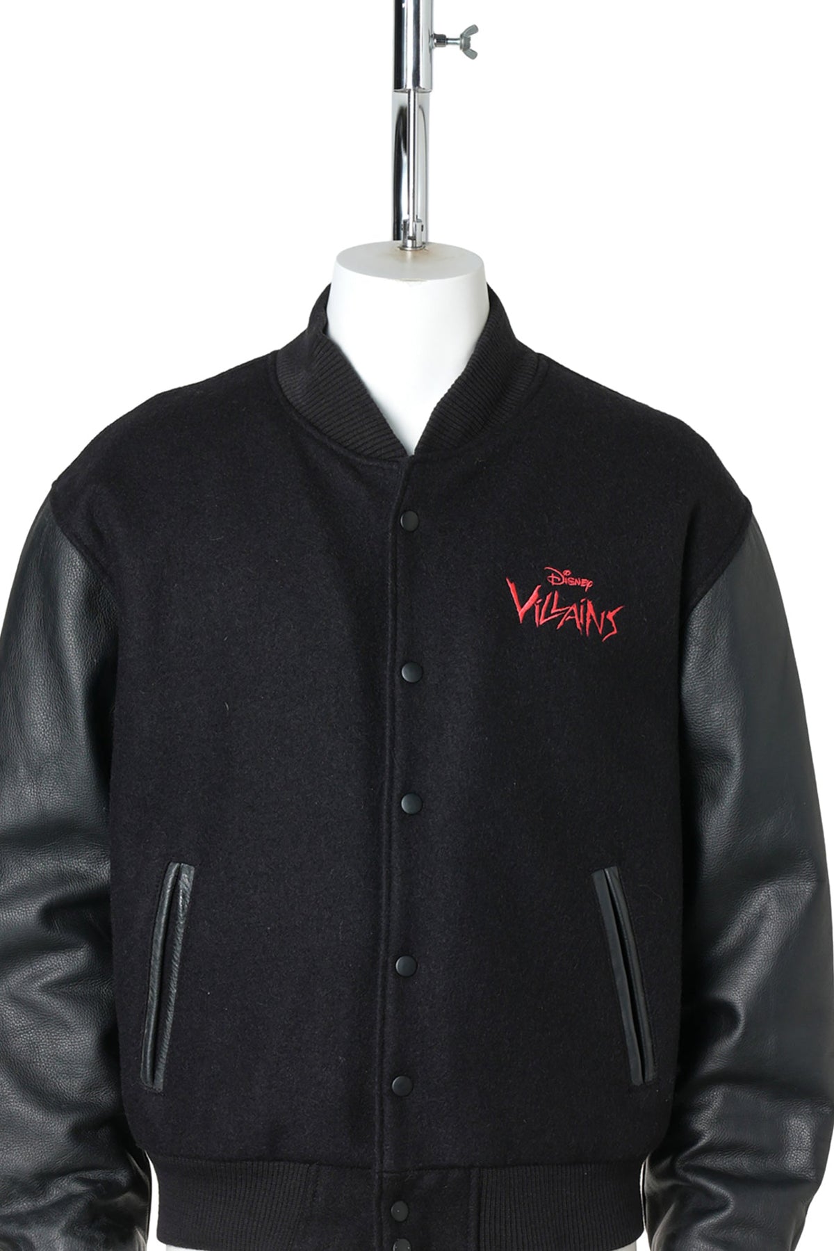 Disney Villains Embroidered Varsity Jacket / BLACK