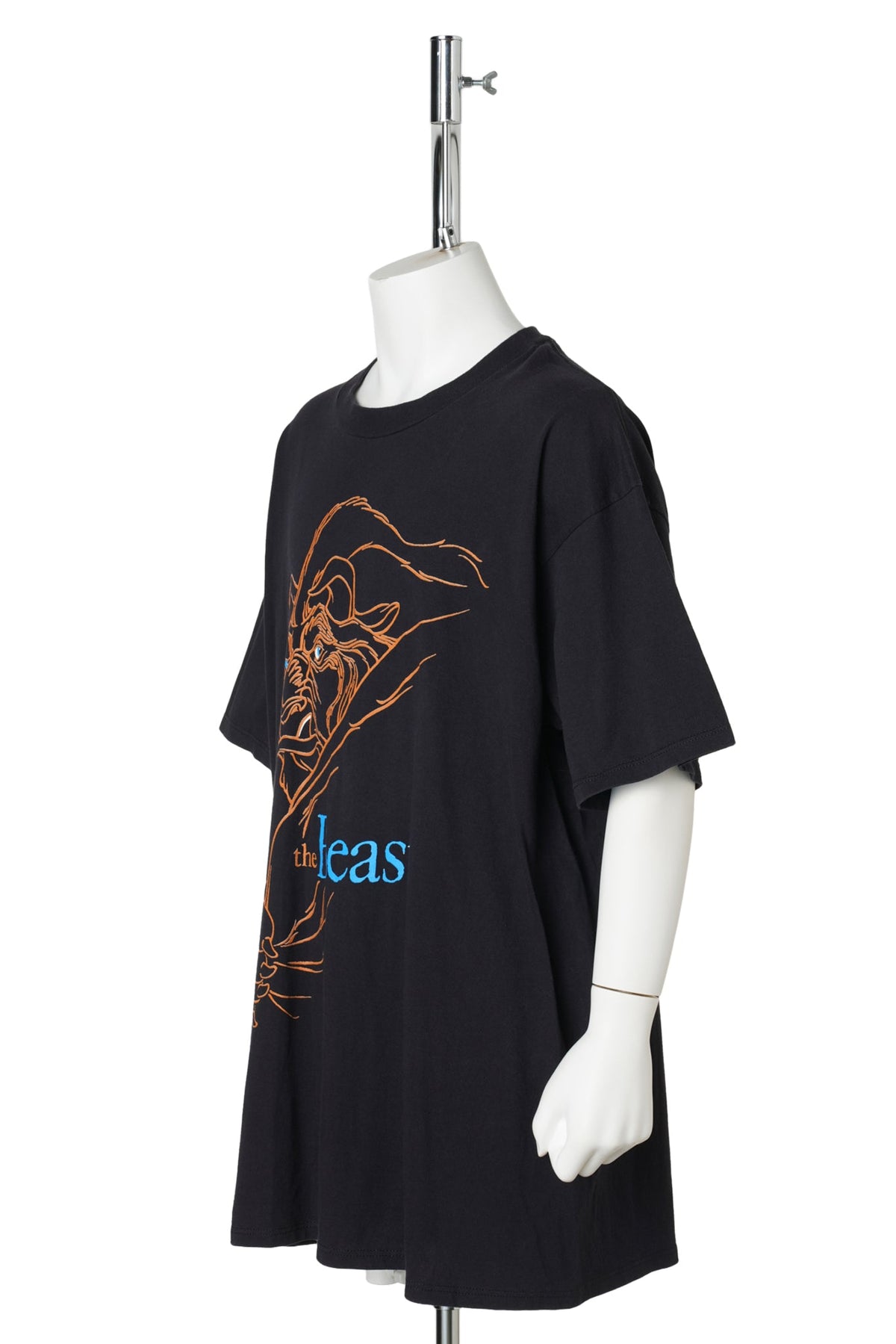 90s Beauty and the Beast Line Art Tee / BLACK