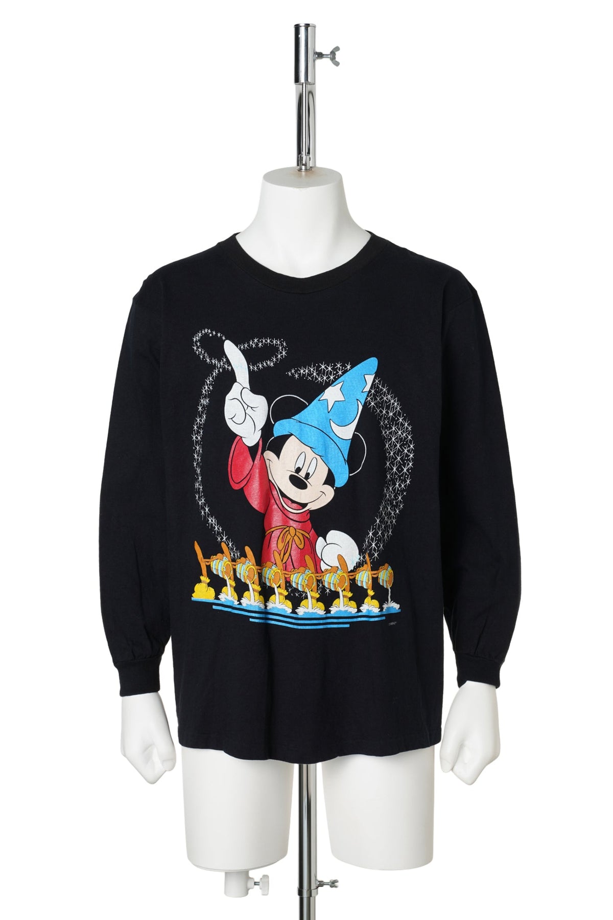 Fantasia Sorcerer Mickey & Dancing Brooms Long Sleeve Tee / BLACK