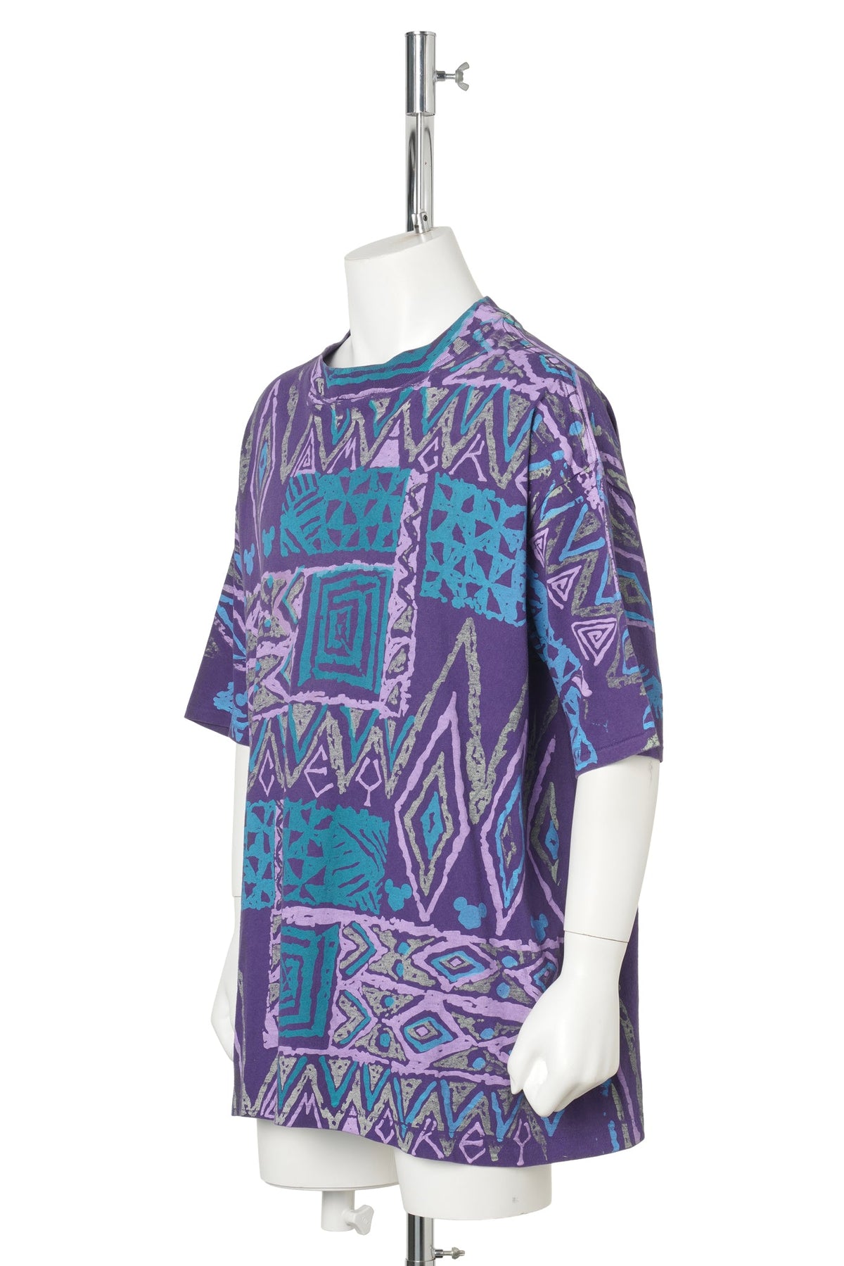 Disney “Geometric All Over Print / Hidden Mickey” Tee / PURPLE