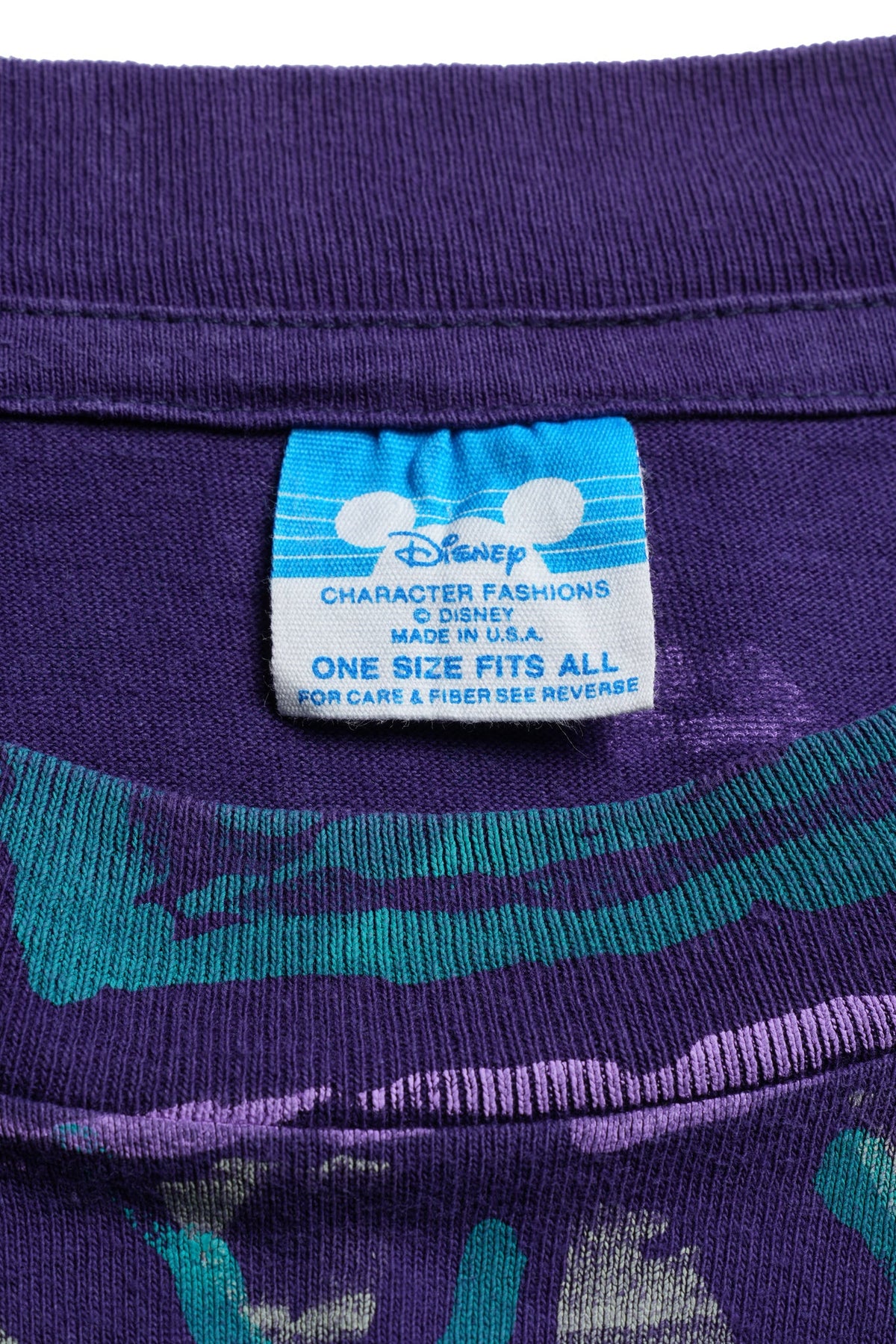 Disney “Geometric All Over Print / Hidden Mickey” Tee / PURPLE