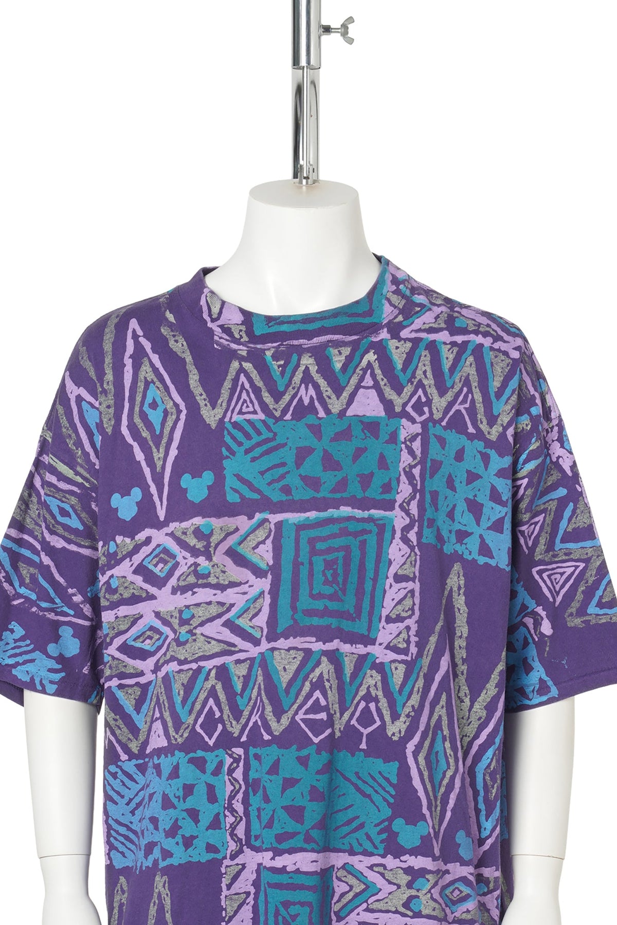 Disney “Geometric All Over Print / Hidden Mickey” Tee / PURPLE