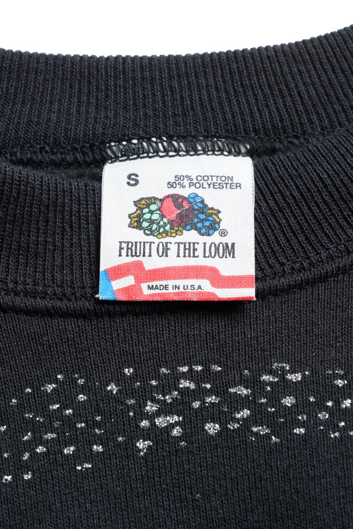 Fantasia / Sorcerer Mickey Silver Glitter Sweatshirt / BLACK