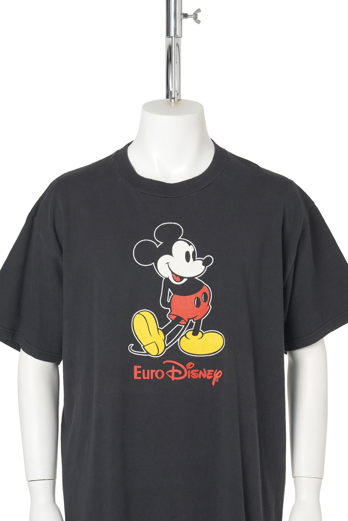 90s Mickey Mouse “Standing Mickey” Tee / Euro Disney / BLACK