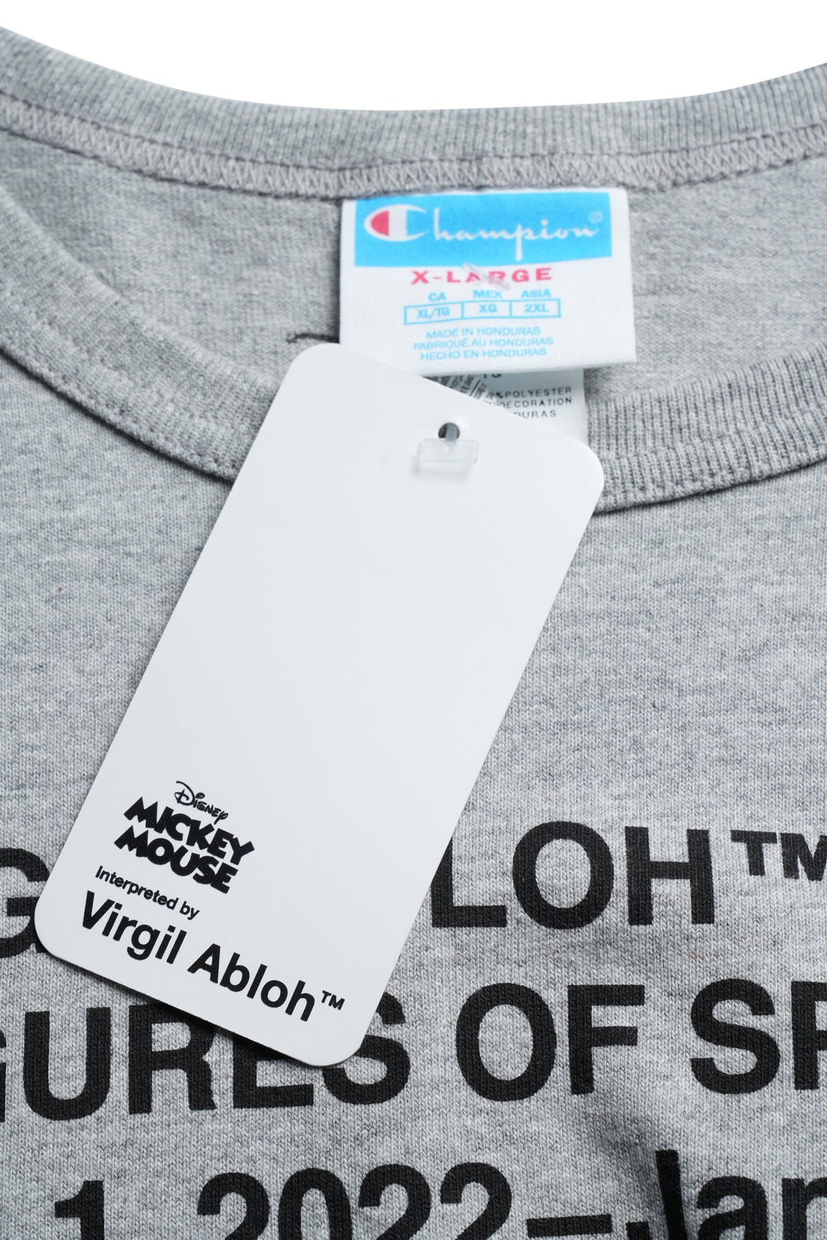 Virgil Abloh × Disney / Figures of Speech Mickey Mouse Tee / GREY
