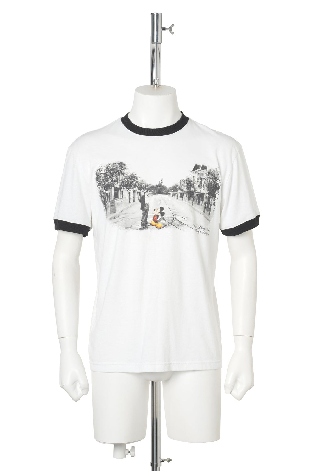 00s Walt Disney & Mickey Mouse / Main Street U.S.A. T-Shirtirt / BLACK
