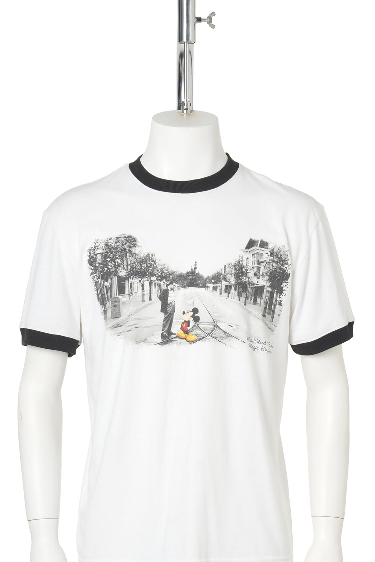 00s Walt Disney & Mickey Mouse / Main Street U.S.A. T-Shirtirt / BLACK