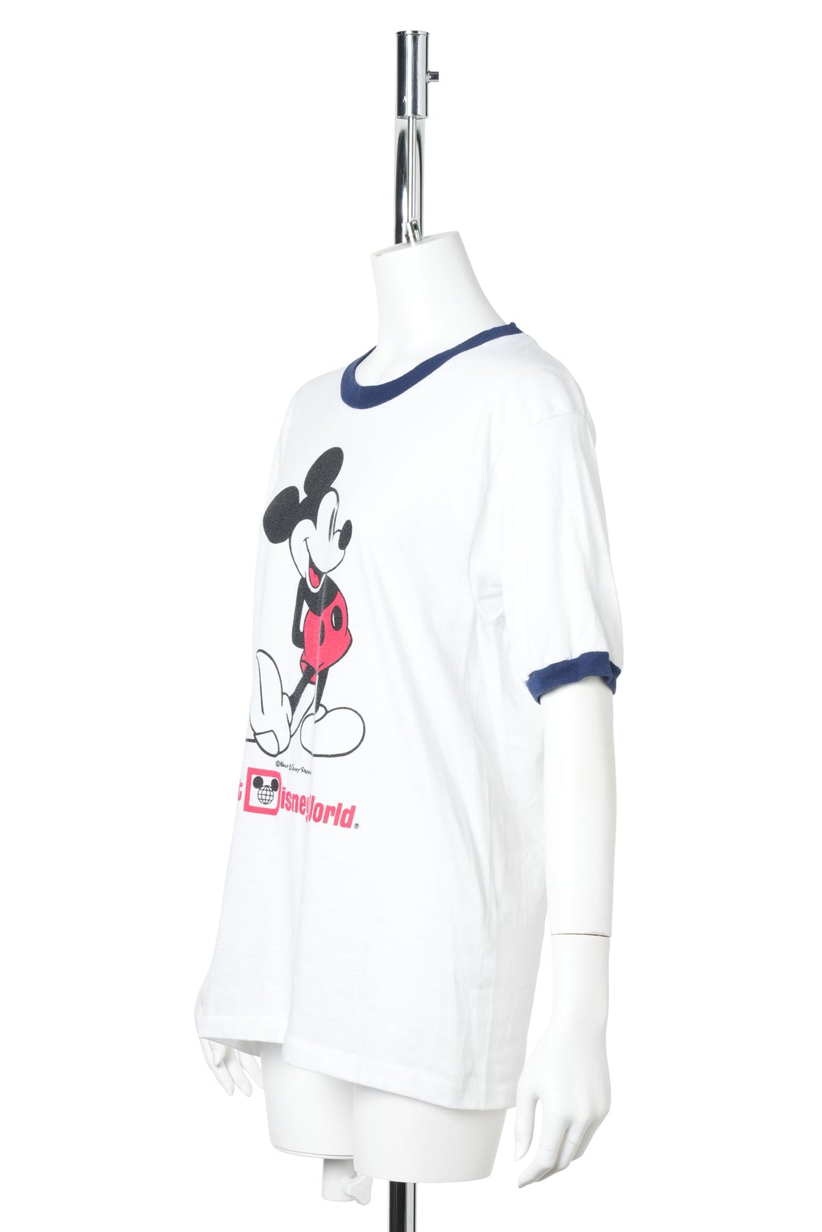 1970s–1980s Mickey Mouse / Walt Disney World Ringer T-Shirt / WHITE