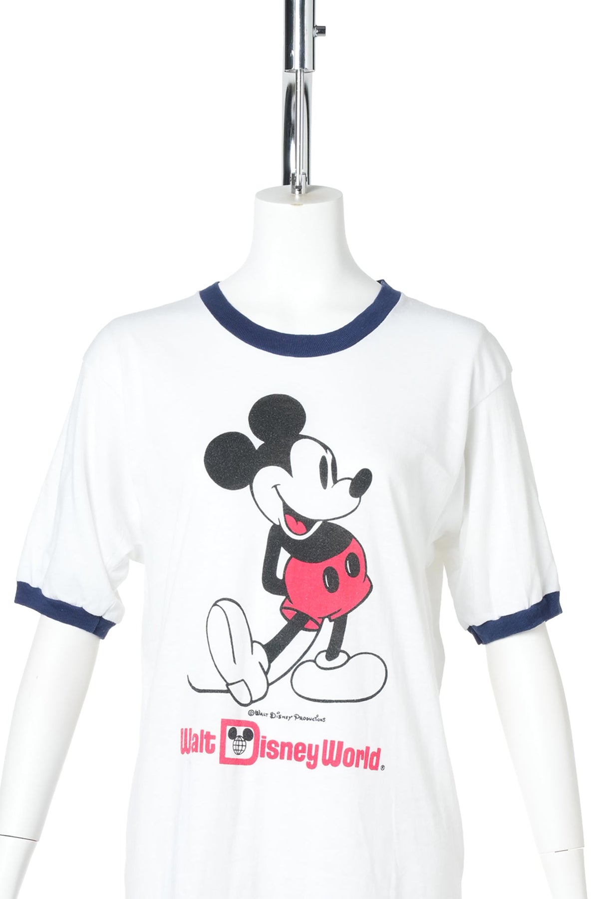 1970s–1980s Mickey Mouse / Walt Disney World Ringer T-Shirt / WHITE