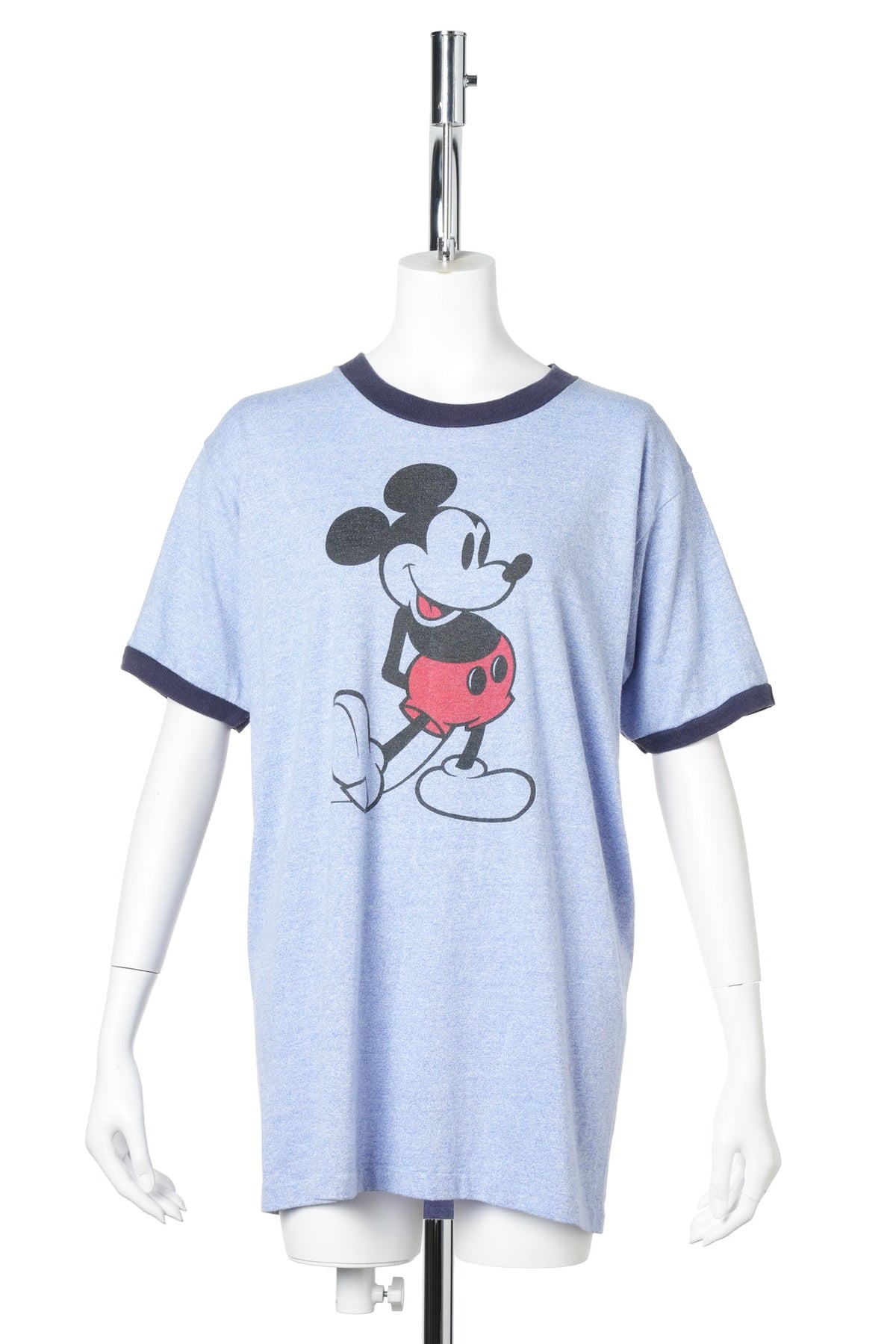 Mickey Mouse / White Shoes Heather Blue Ringer Tee / BLUE