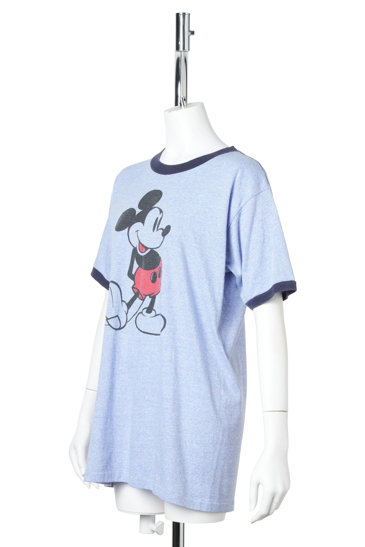 Mickey Mouse / White Shoes Heather Blue Ringer Tee / BLUE