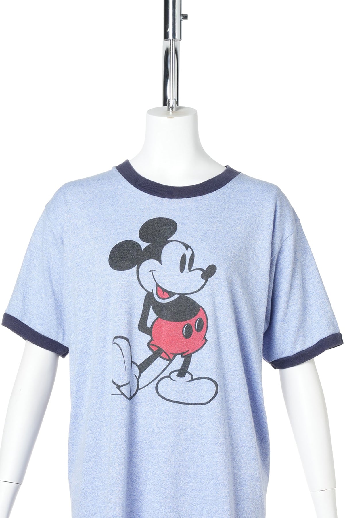 Mickey Mouse / White Shoes Heather Blue Ringer Tee / BLUE
