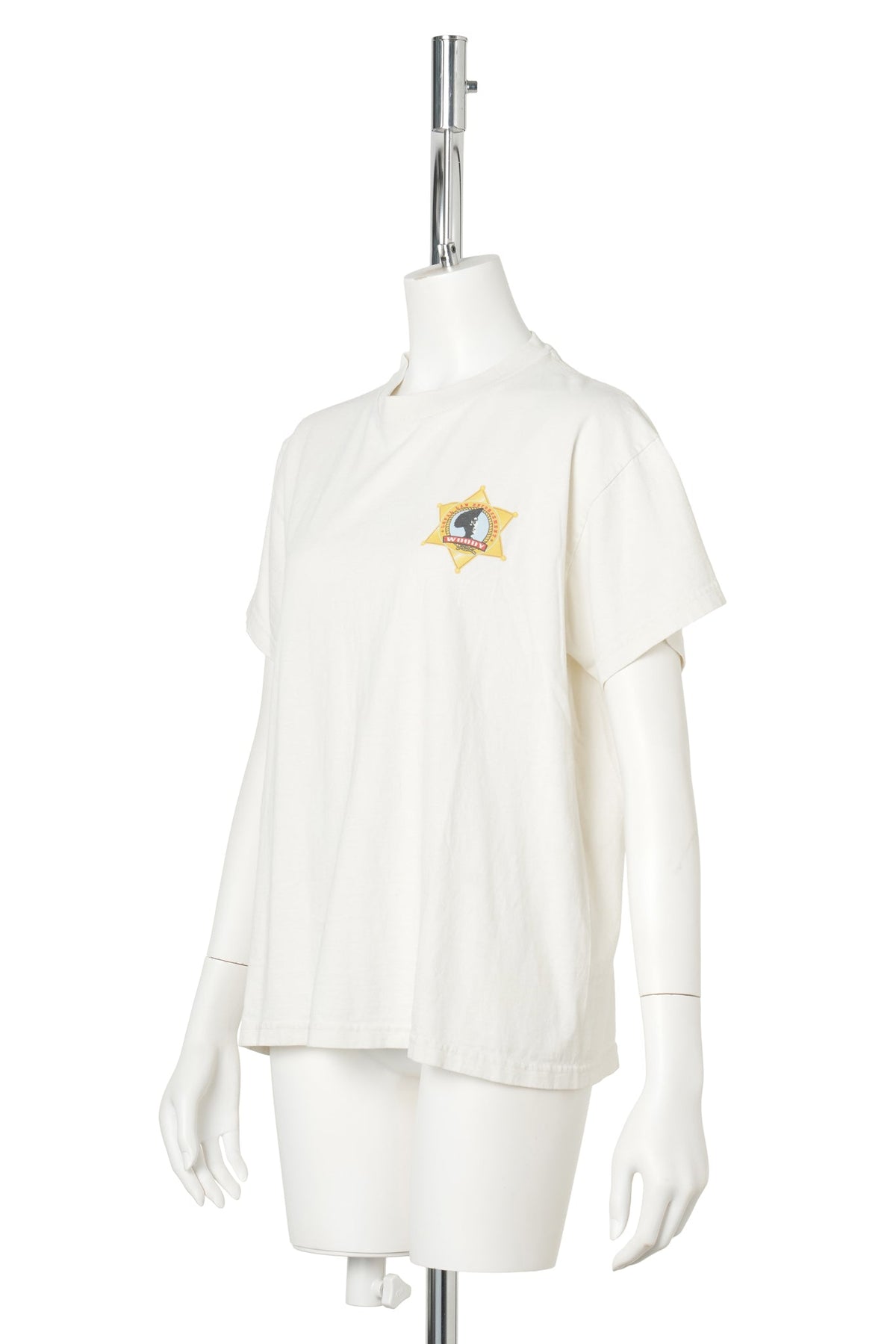 90s TOY STORY / Woody Sheriff Badge & Western Graphic Tee / WHITE
