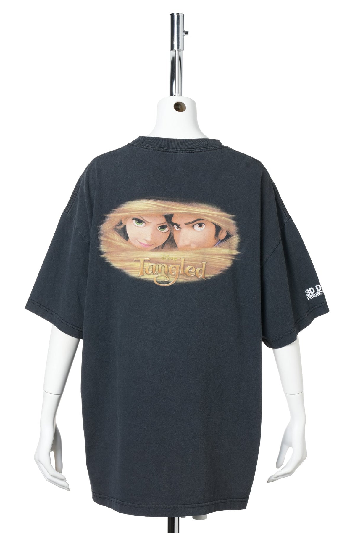Tangled “Rapunzel & Flynn Rider / 3D Digital Projection Team” Tee / BLACK