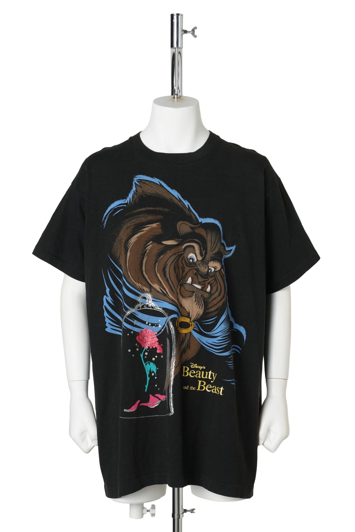 “Beauty and the Beast” Beast & Enchanted Rose Tee / BLACK