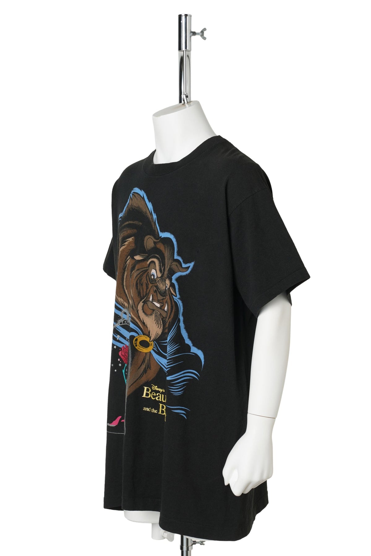 “Beauty and the Beast” Beast & Enchanted Rose Tee / BLACK