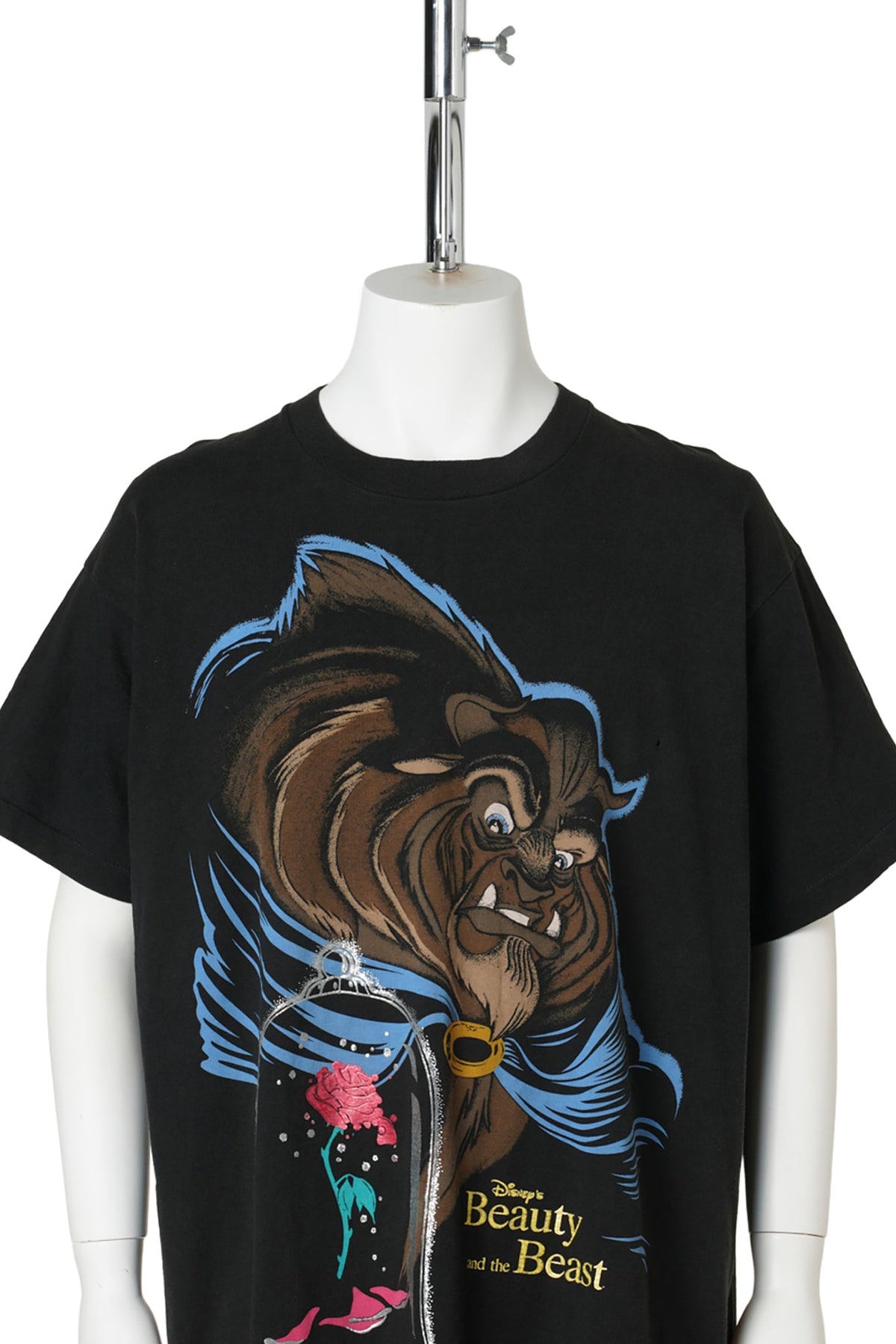 “Beauty and the Beast” Beast & Enchanted Rose Tee / BLACK