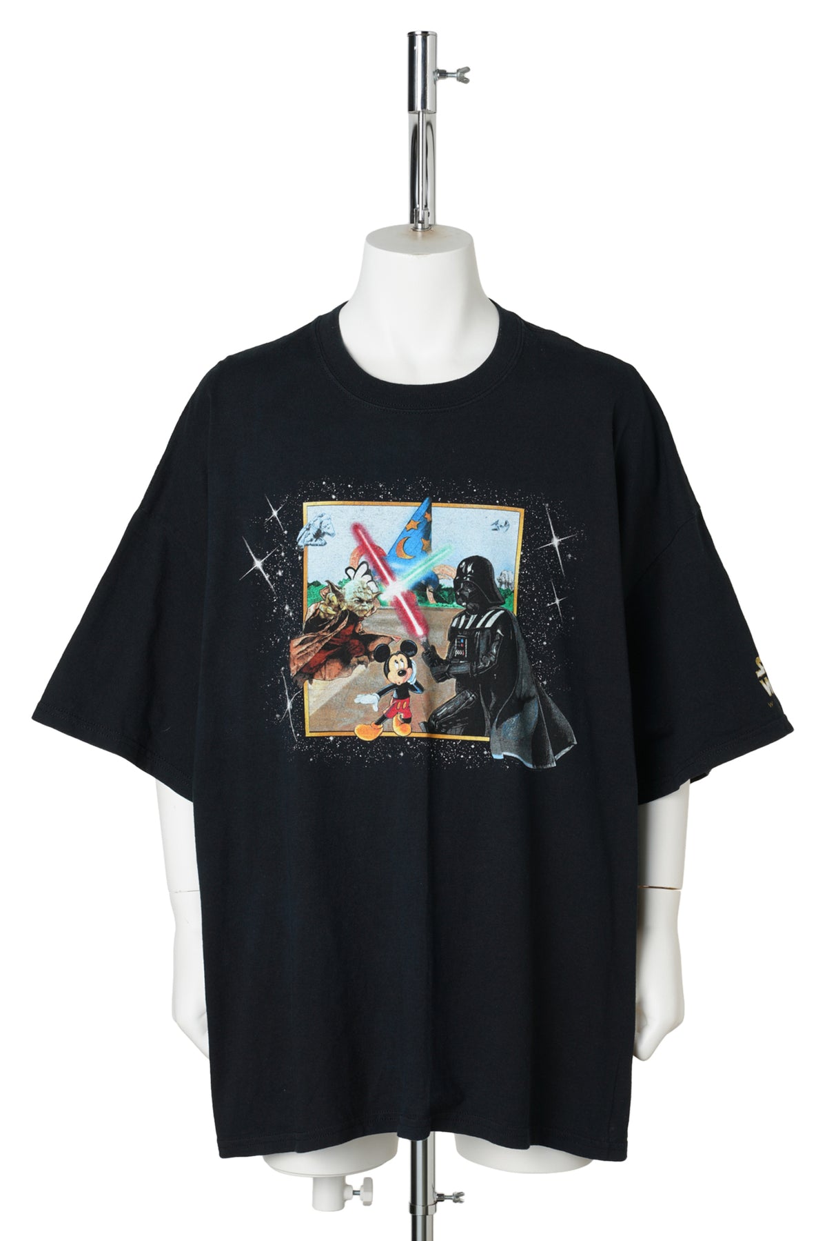 2006 Star Wars Weekends Mickey Mouse × Darth Vader & Yoda T-Shirt / BLACK