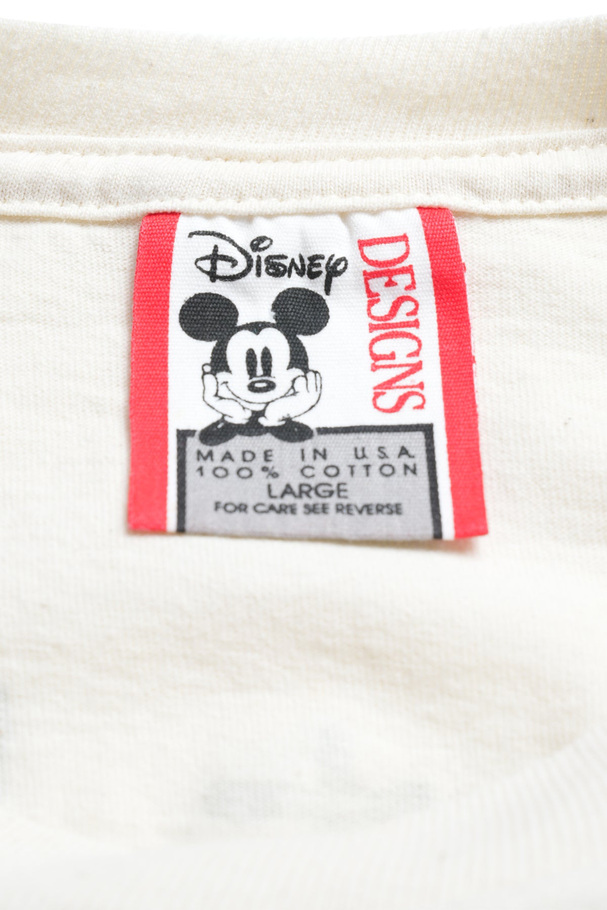 90s Splash Mountain Mickey Mouse T-Shirt / BEIGE