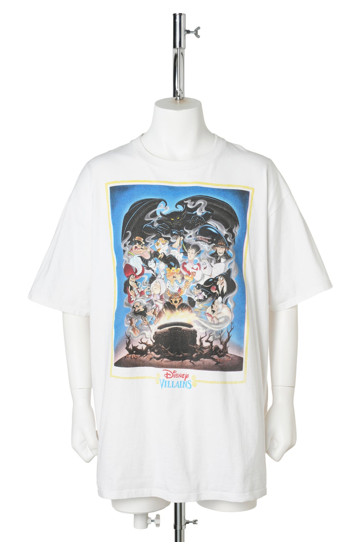 90s Disney Villains All-Over Graphic T-Shirt / WHITE