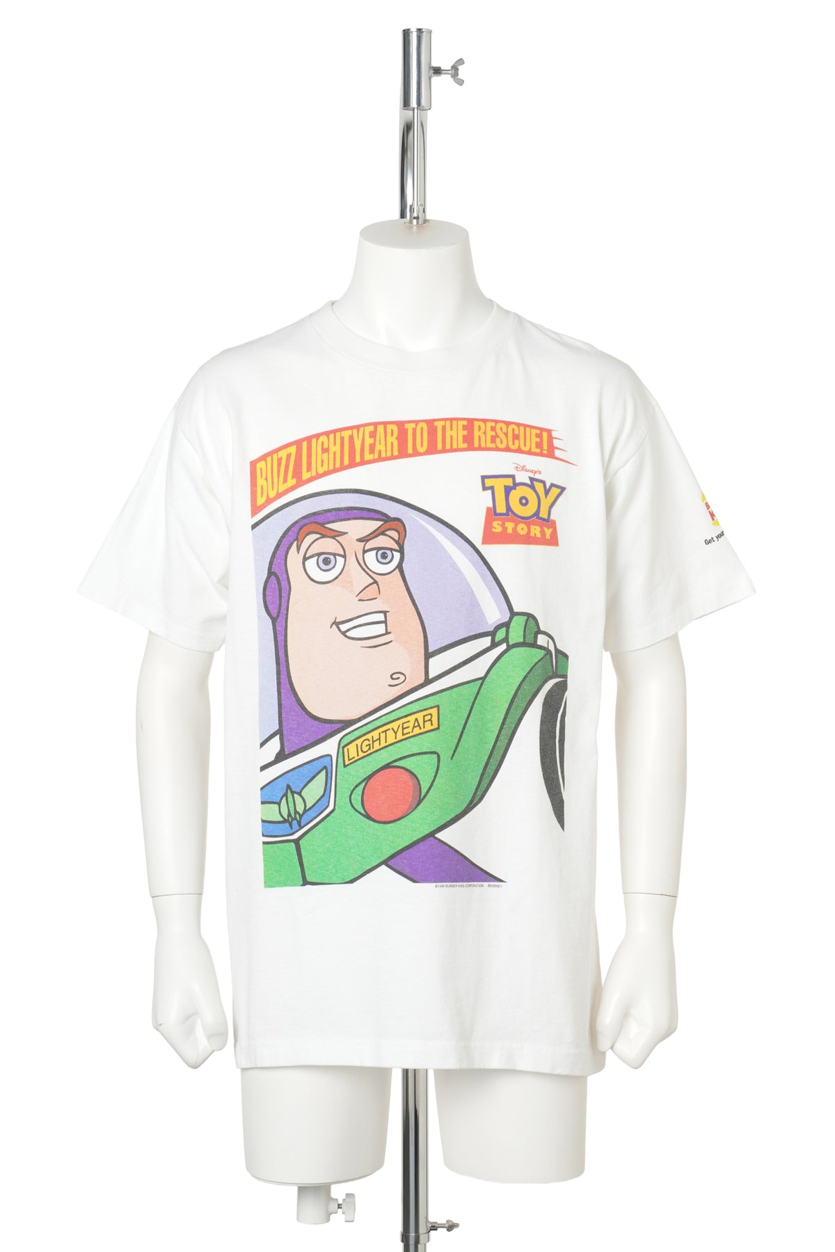1995 TOY STORY × BURGER KING PROMOTION TEE / BUZZ LIGHTYEAR / WHITE