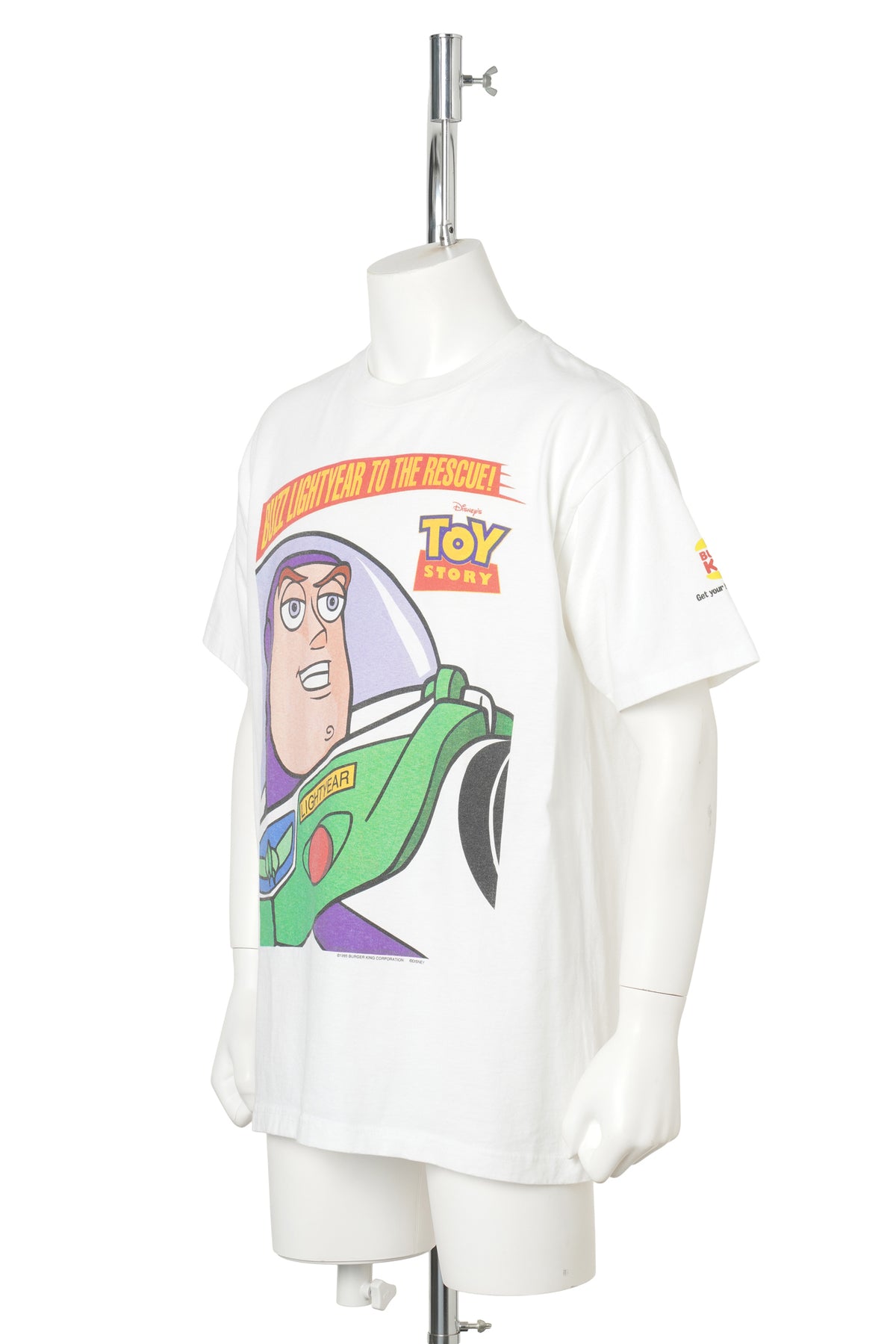 1995 TOY STORY × BURGER KING PROMOTION TEE / BUZZ LIGHTYEAR / WHITE