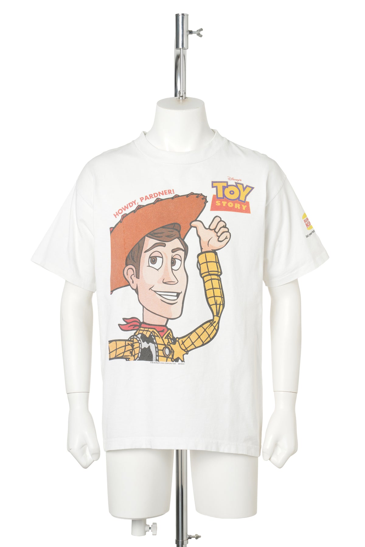 1995 TOY STORY × BURGER KING PROMOTION TEE / WOODY / WHITE