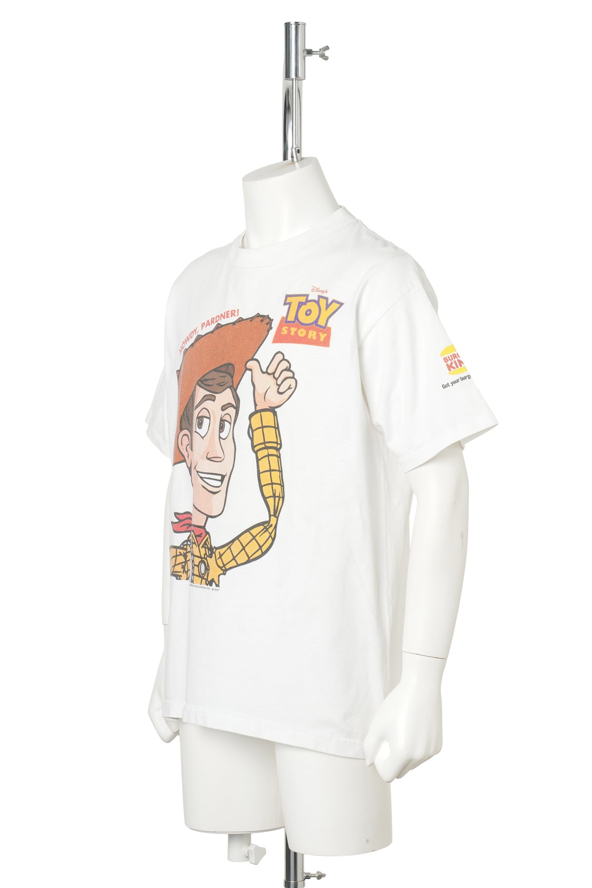 1995 TOY STORY × BURGER KING PROMOTION TEE / WOODY / WHITE