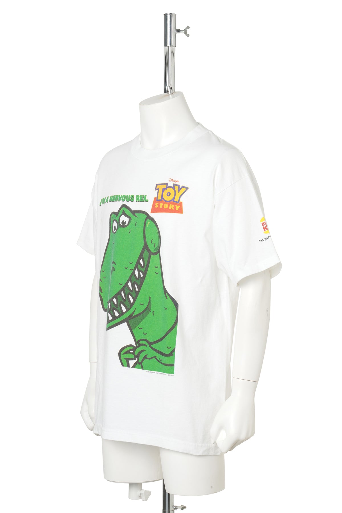 1995 TOY STORY × BURGER KING PROMOTION TEE / REX / WHITE