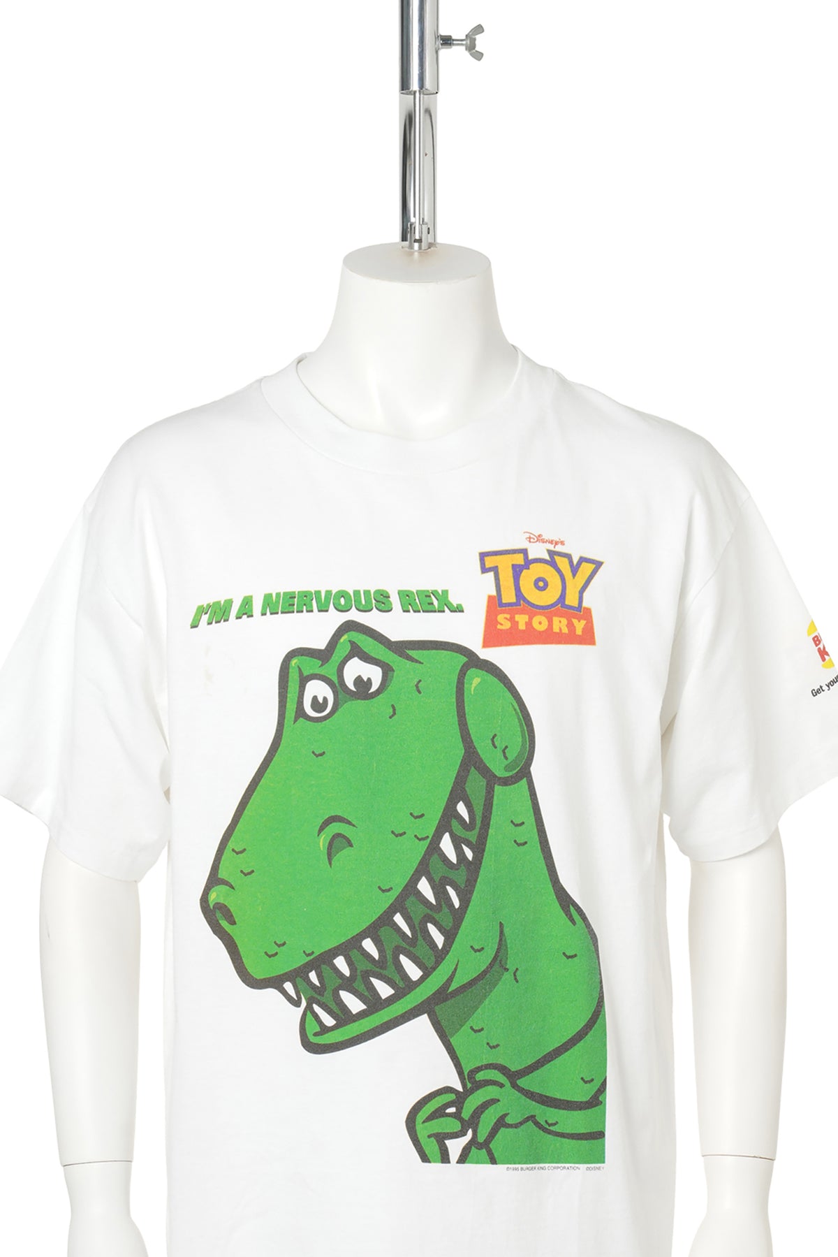1995 TOY STORY × BURGER KING PROMOTION TEE / REX / WHITE