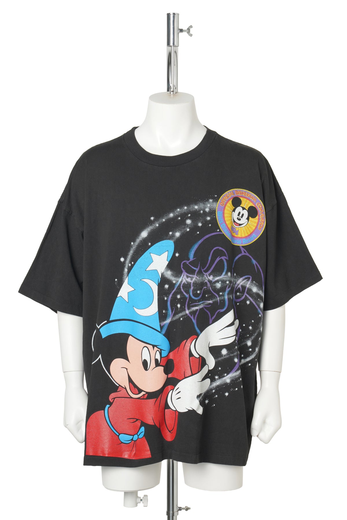 90s Disneyana Convention Sorcerer Mickey T-Shirt / BLACK