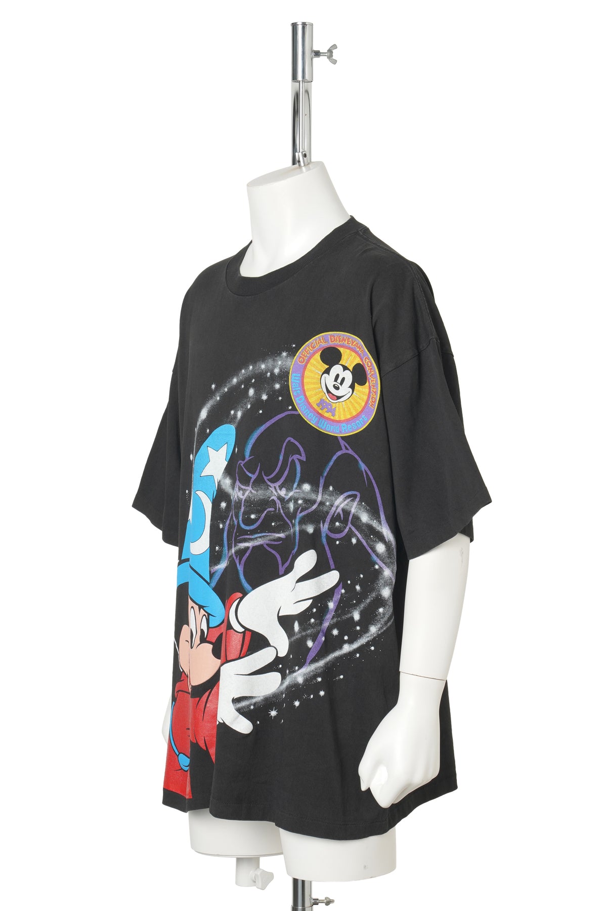 90s Disneyana Convention Sorcerer Mickey T-Shirt / BLACK
