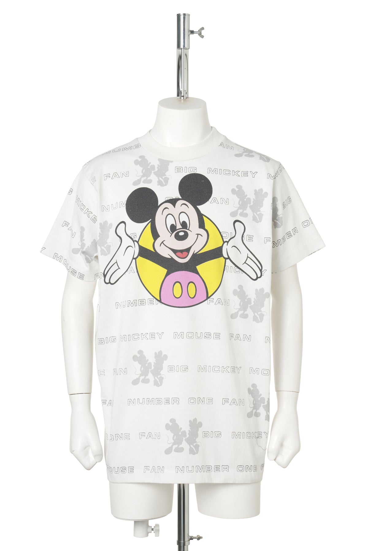 Mickey Mouse / Big Mickey Mouse Fan AOP T-Shirt / WHITE