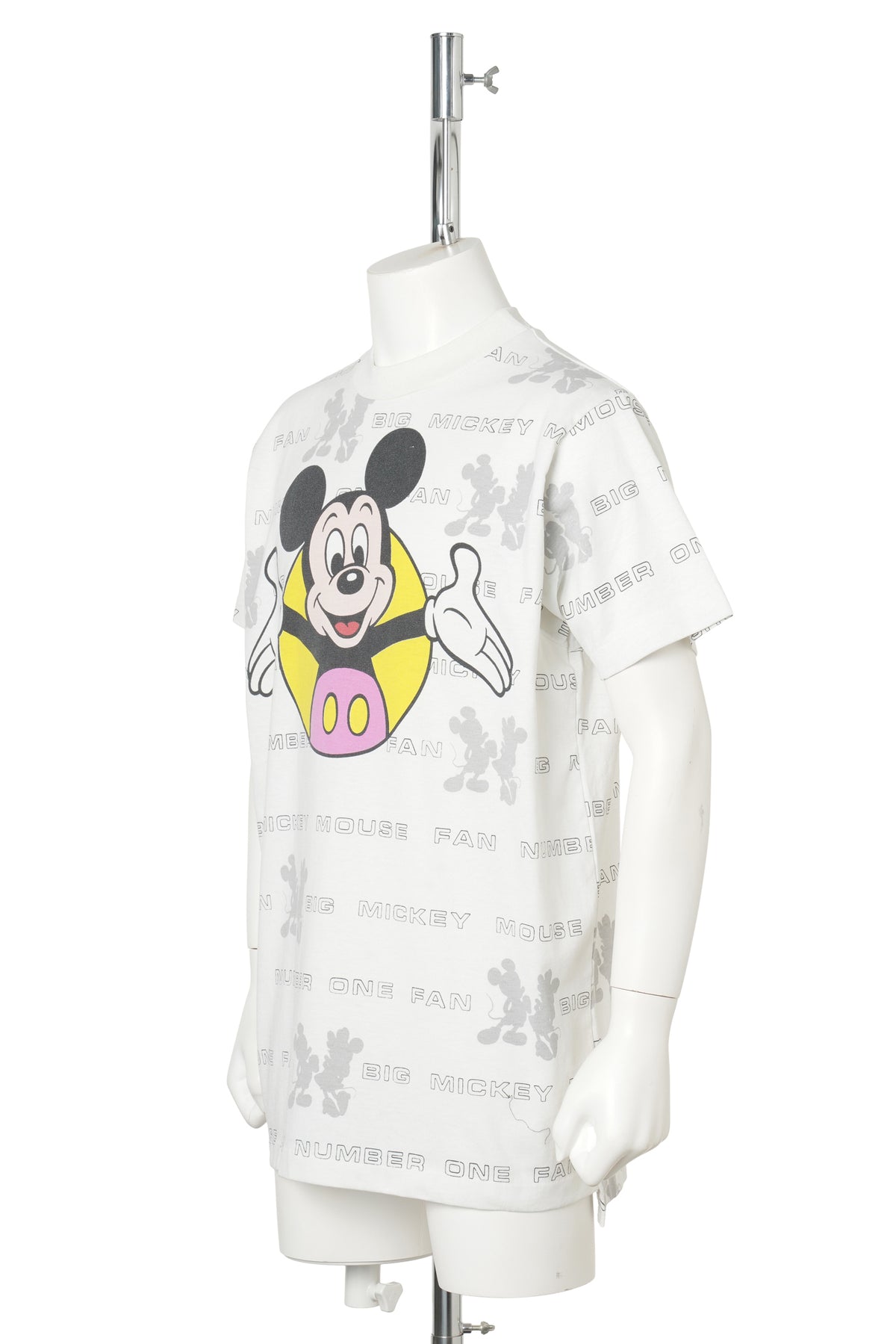 Mickey Mouse / Big Mickey Mouse Fan AOP T-Shirt / WHITE