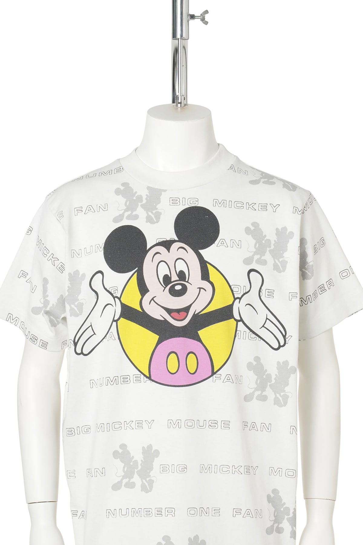 Mickey Mouse / Big Mickey Mouse Fan AOP T-Shirt / WHITE