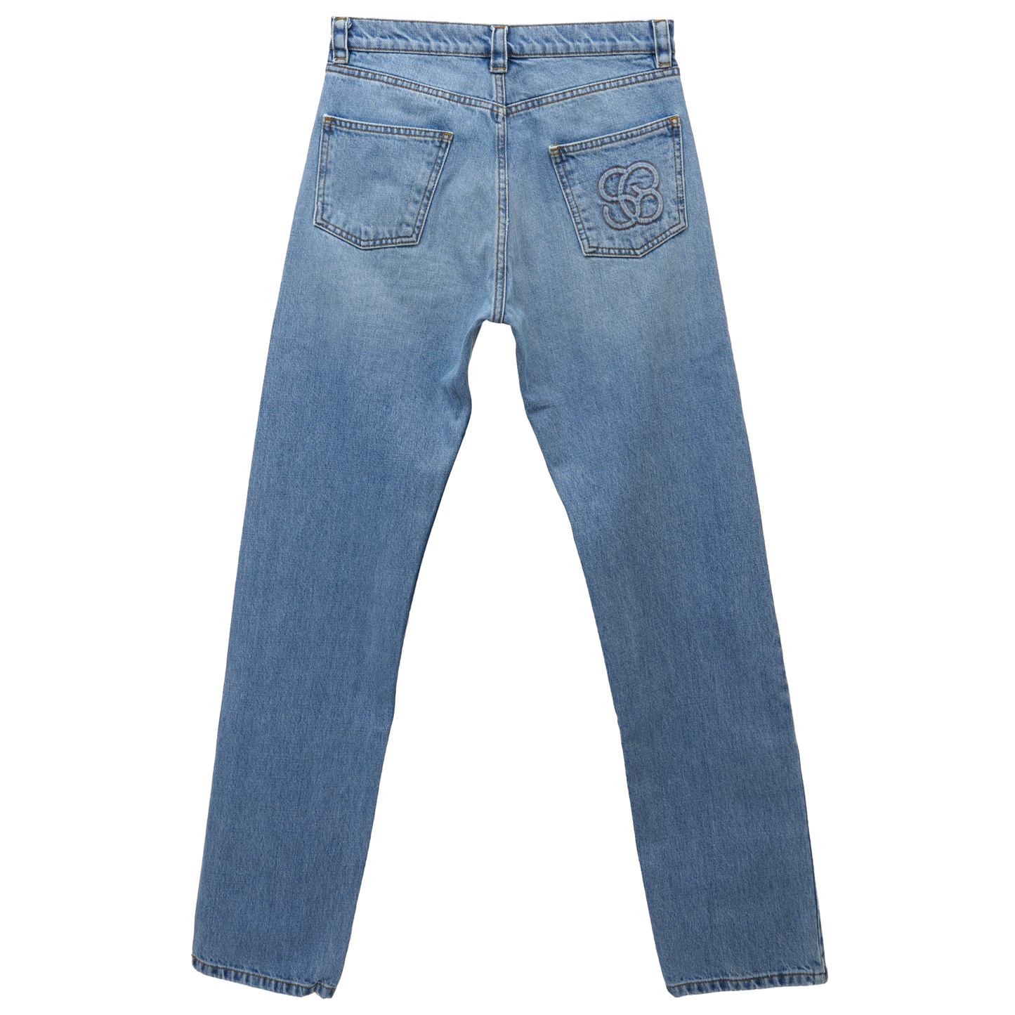 MONOGRAM JEANS / LIGHT BLUE STONE WASH