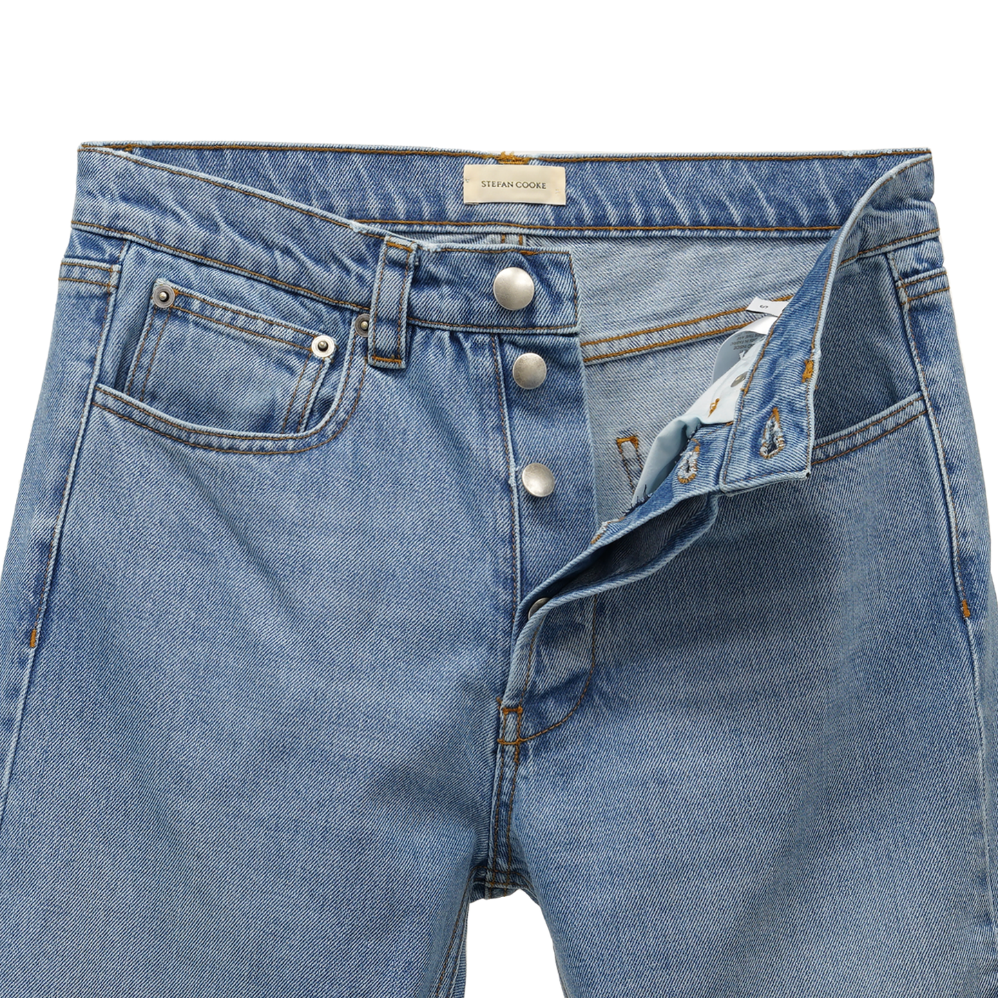 MONOGRAM JEANS / LIGHT BLUE STONE WASH