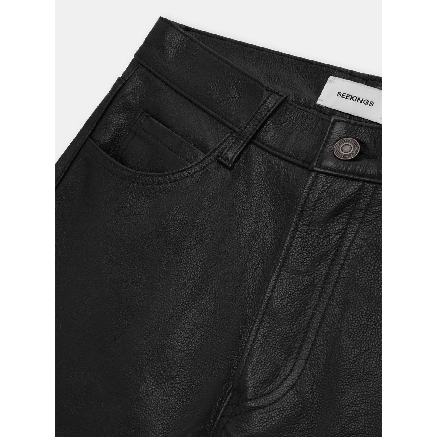 98 FIT LEATHER PANTS IN COWHIDE / BLACK