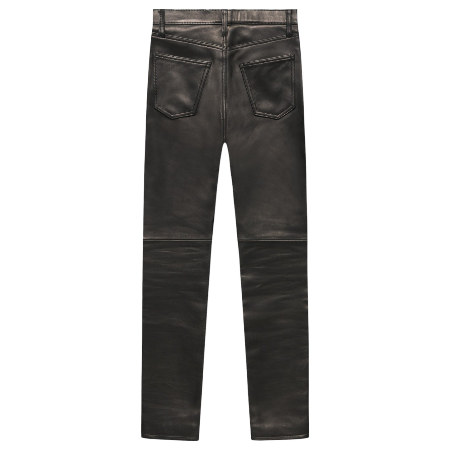 SLIM LAMBSKIN LEATHER PANTS / BLACK