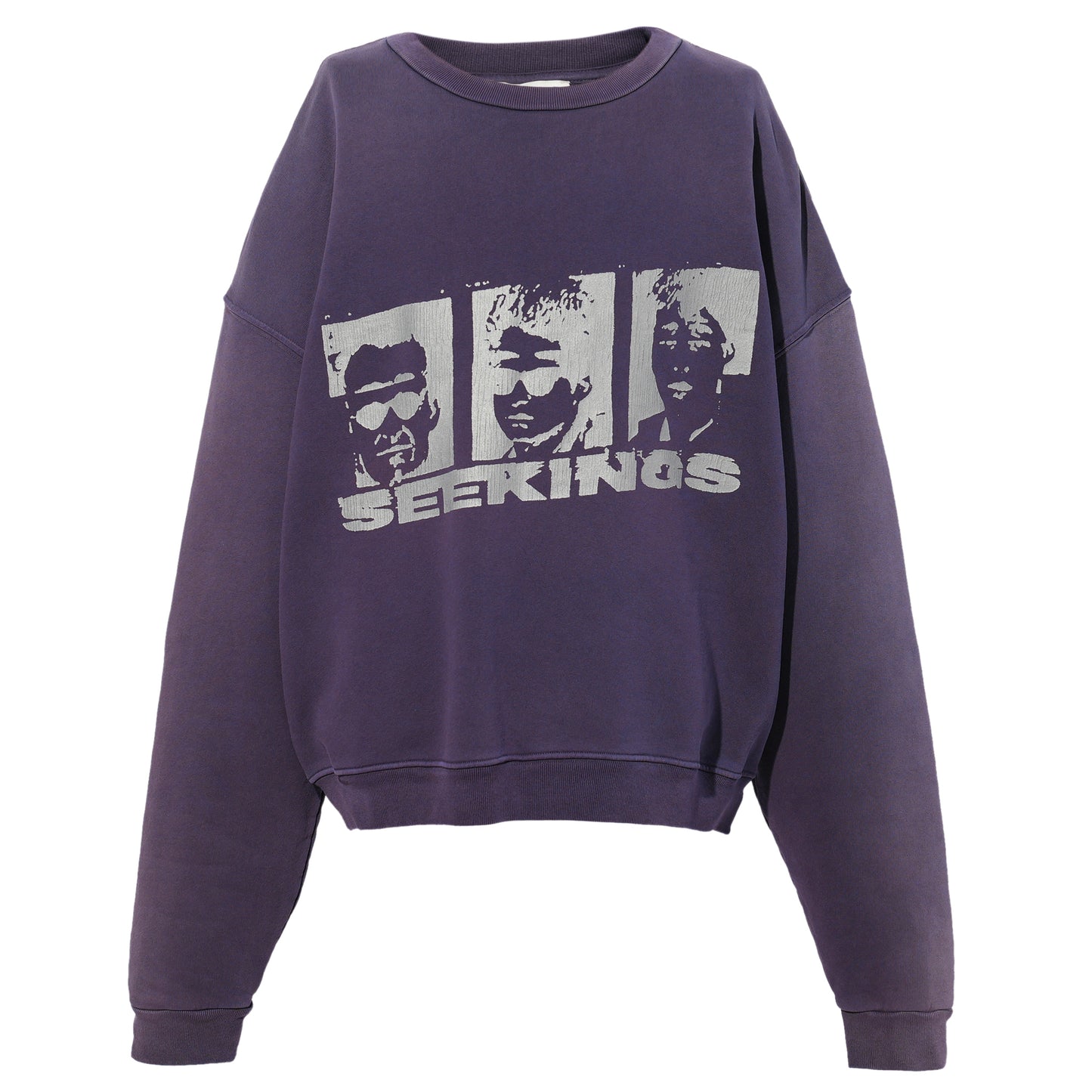 FACES CREWNECK SWEATSHIRT / FADED PURPLE