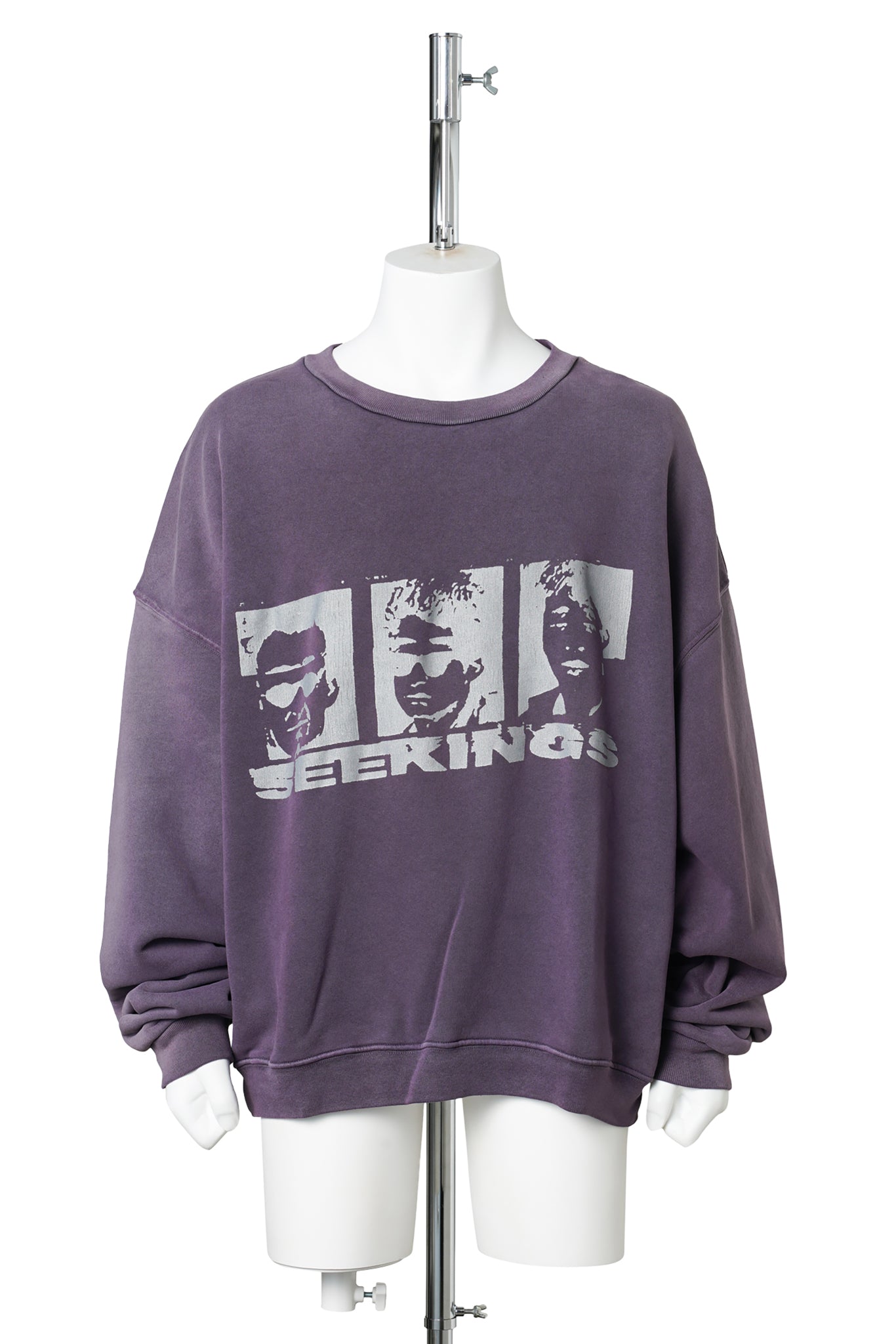 FACES CREWNECK SWEATSHIRT / FADED PURPLE