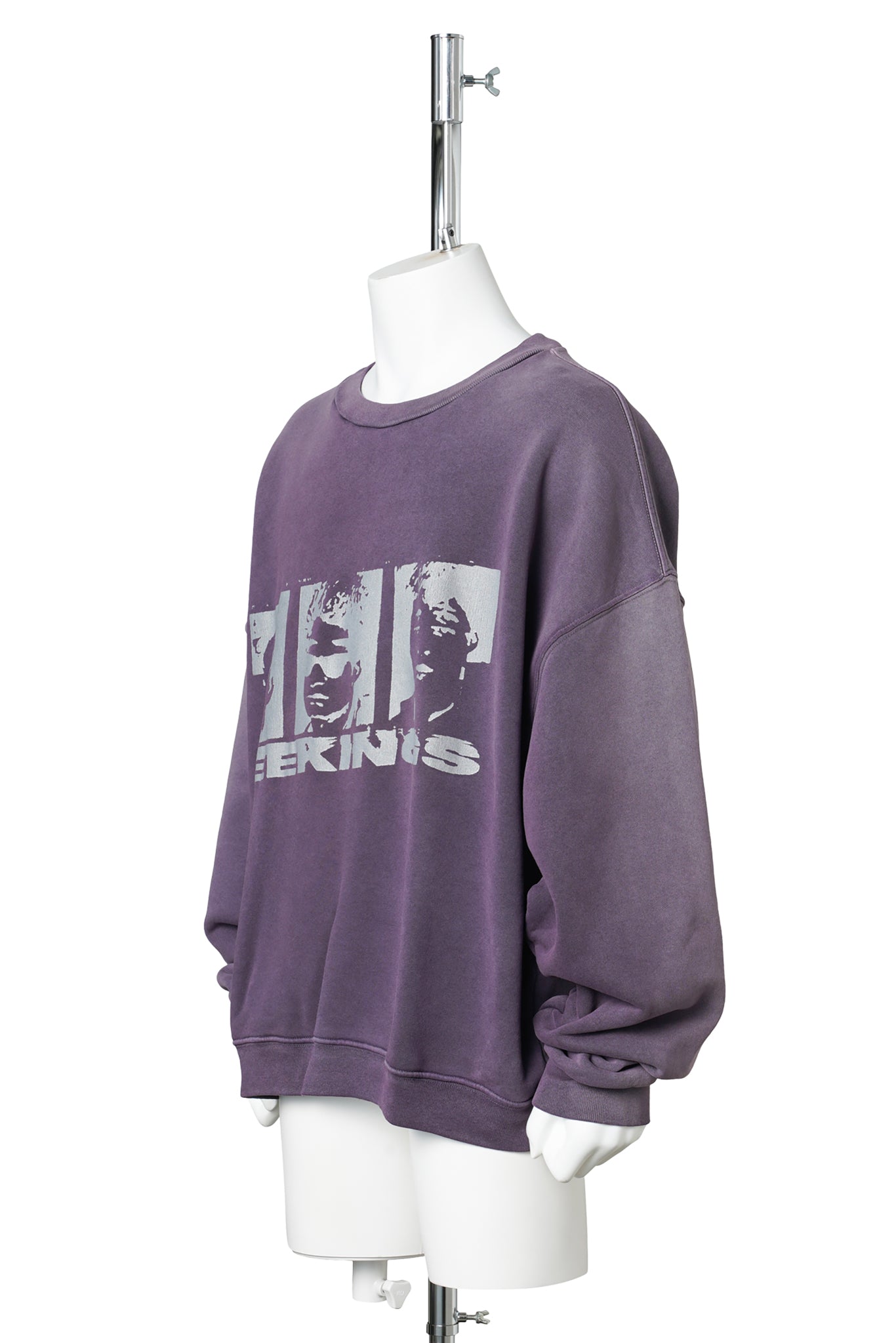 FACES CREWNECK SWEATSHIRT / FADED PURPLE