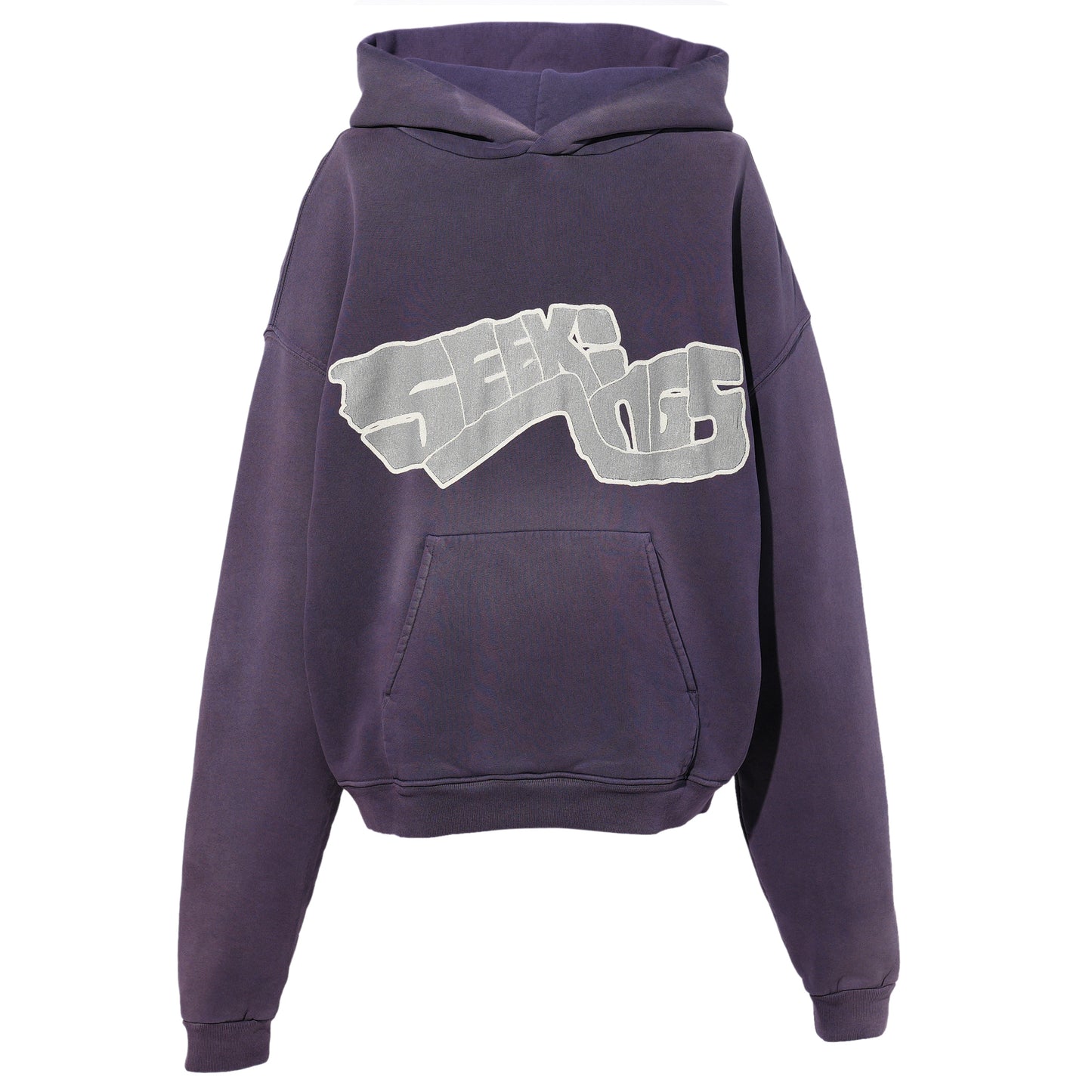 SCRIPT LOGO HOODED SWEATSHIRT / FADED PURPLE