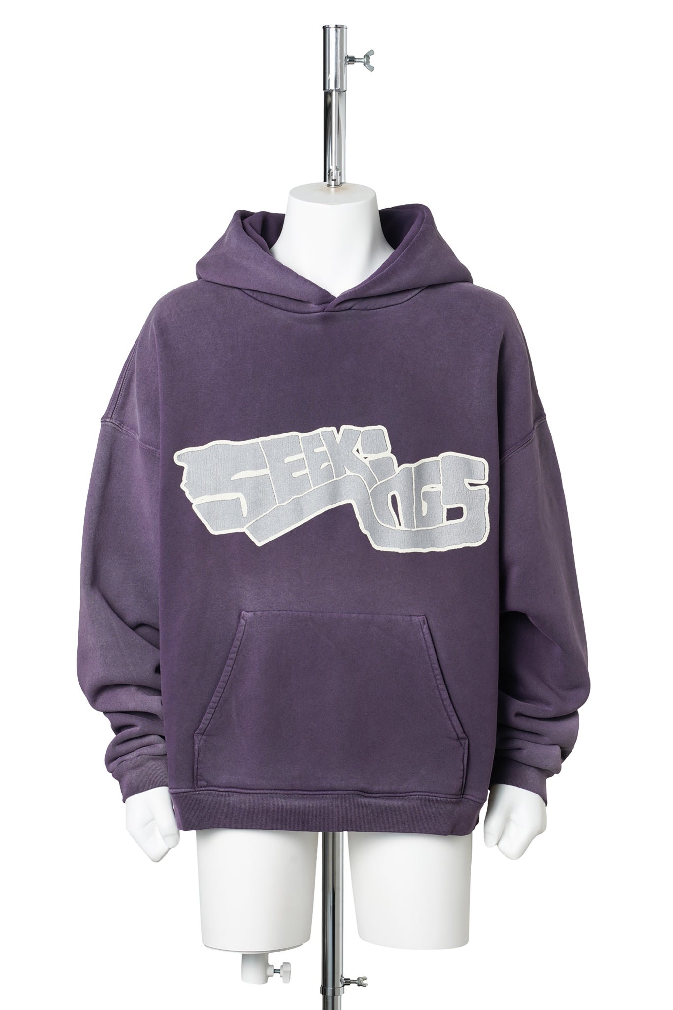 SCRIPT LOGO HOODED SWEATSHIRT / FADED PURPLE