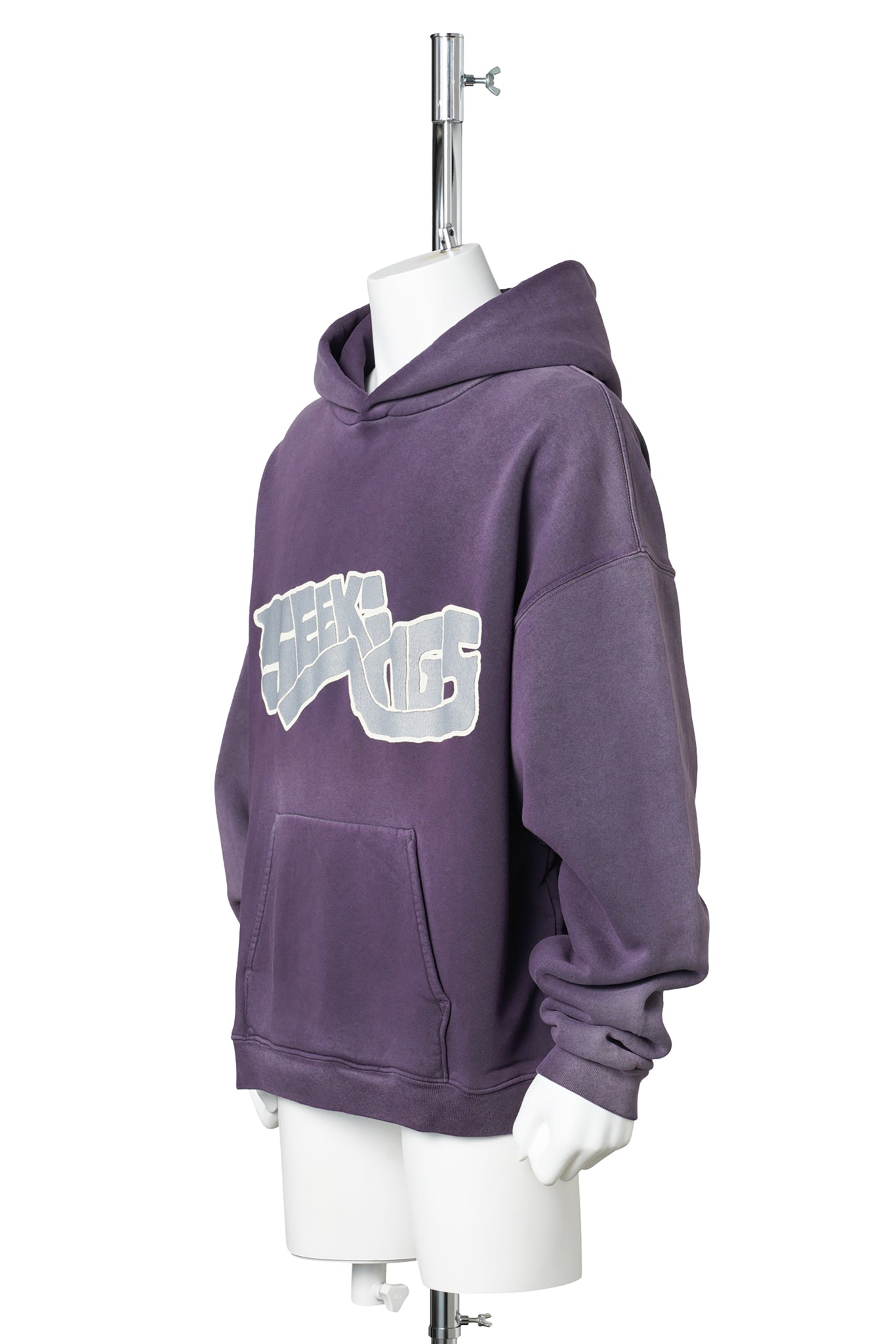 SCRIPT LOGO HOODED SWEATSHIRT / FADED PURPLE