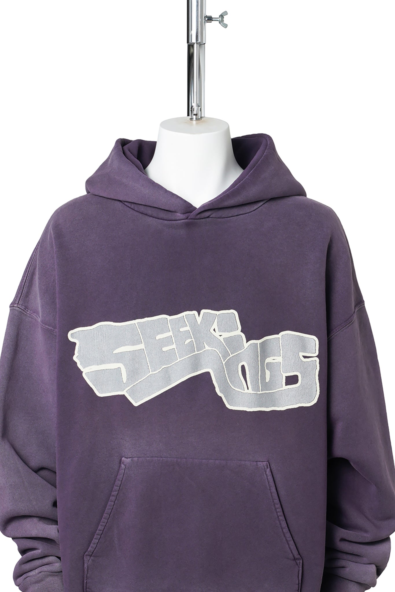 SCRIPT LOGO HOODED SWEATSHIRT / FADED PURPLE