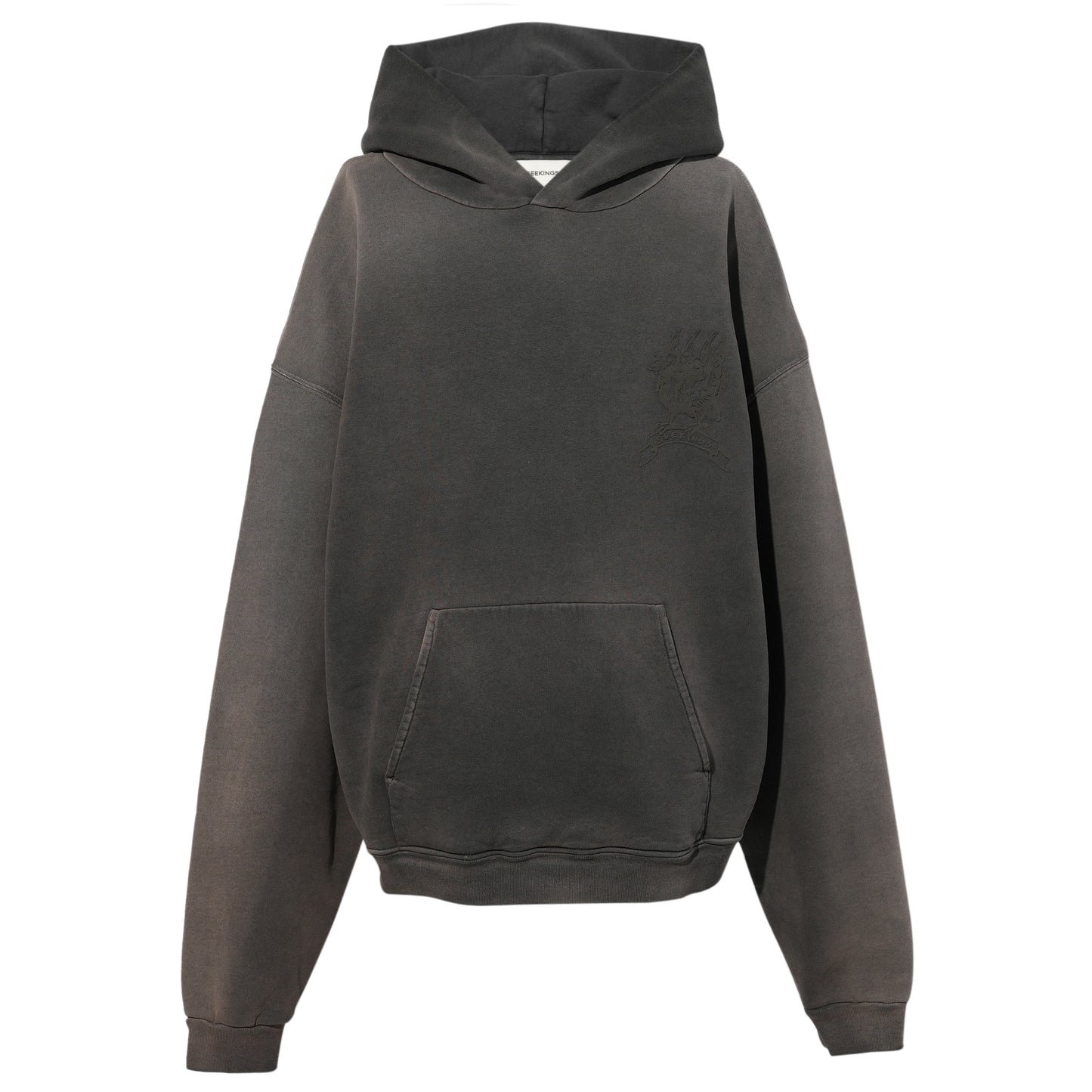 BIRD CREST HOODED SWEATSHIRT / FADED BLACK