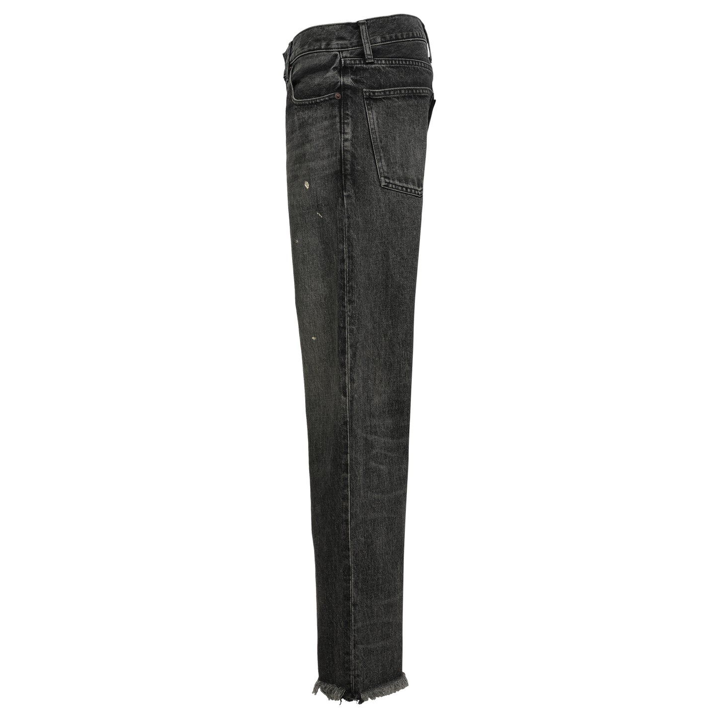 STRAIGHT LEG DENIM / WASHED BLACK/PAINT