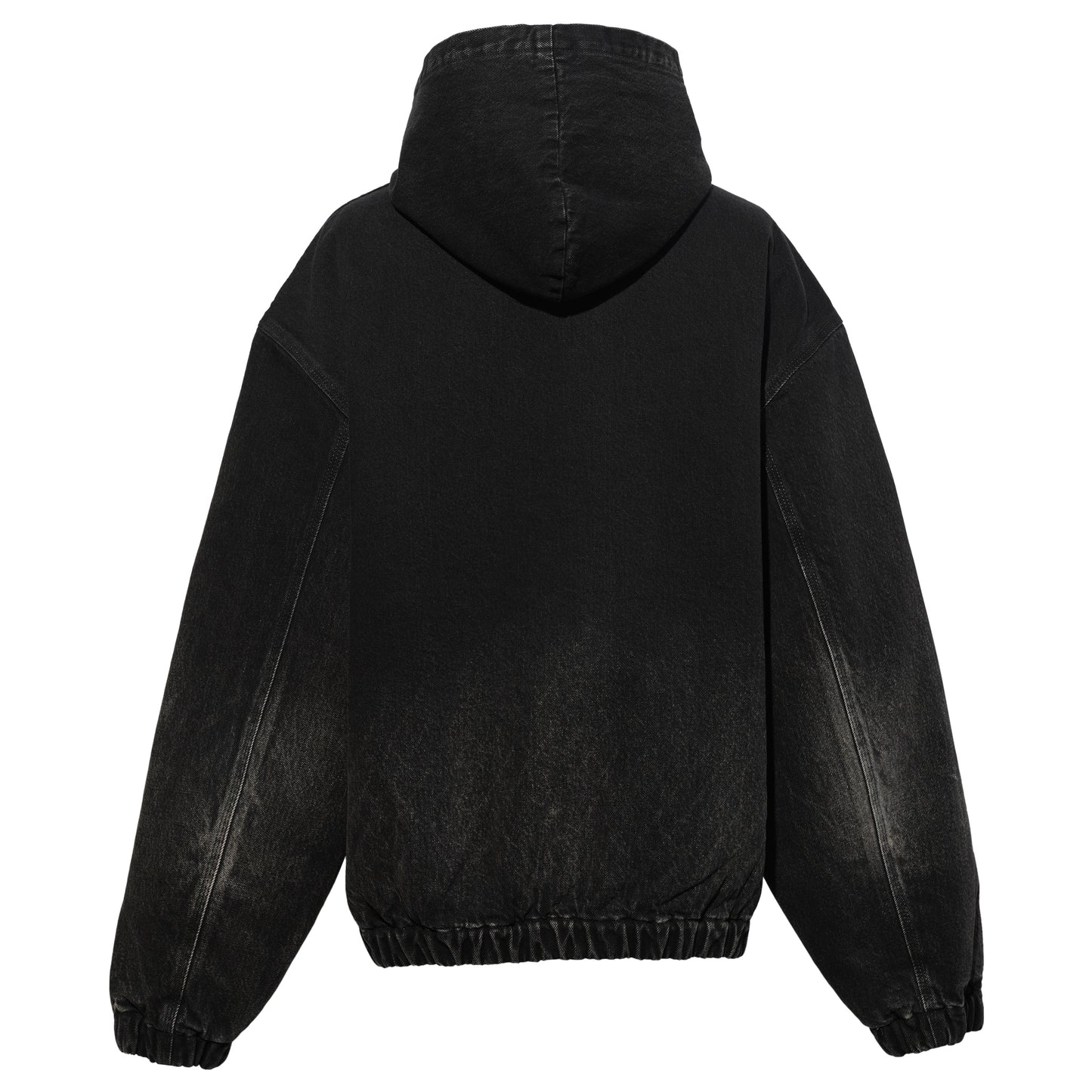 HOODED DENIM WORKER'S JACKET / DESERT WASH BLACK